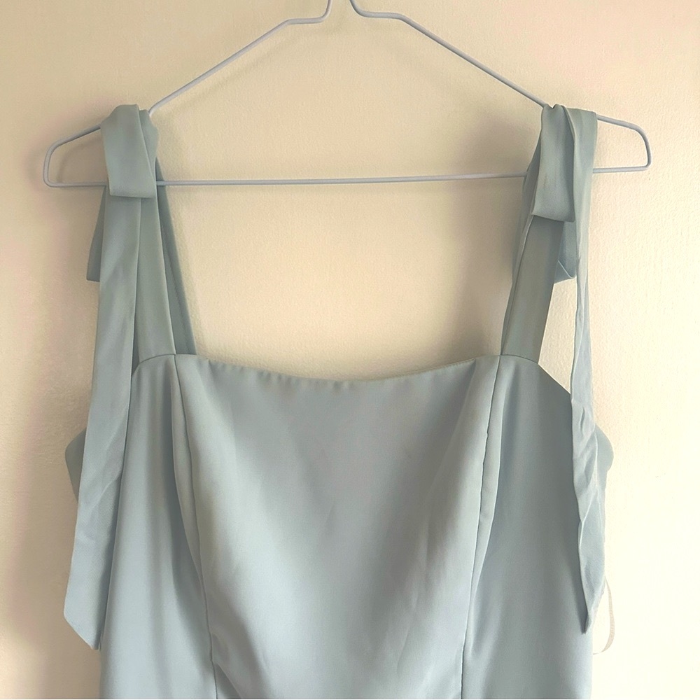 Womens bridesmaid baby blue dress